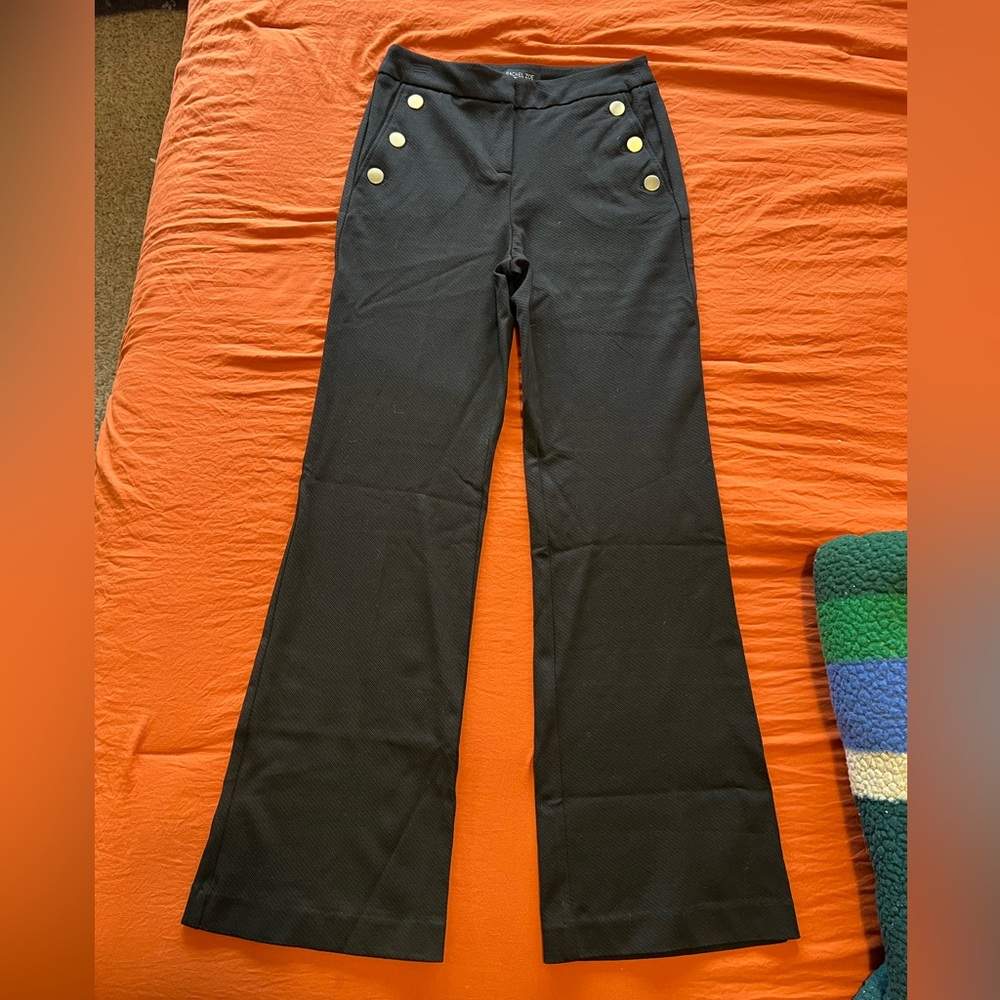 Rachel Zoe Black Textured Pants